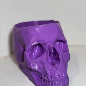 Geometric Purple Skull Planter